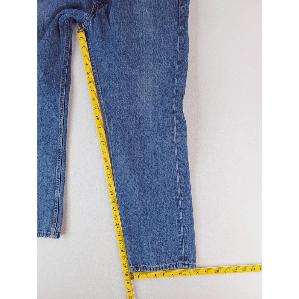 Levis 505 Jeans Mens 36x29 Blue Regular Straight Stone Wash Red Tab Work Pants - Picture 13 of 15